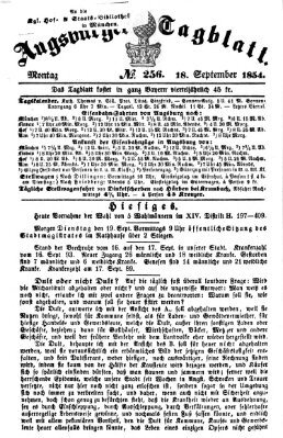 Augsburger Tagblatt Montag 18. September 1854