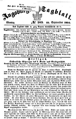 Augsburger Tagblatt Montag 25. September 1854