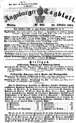 Augsburger Tagblatt Montag 23. Oktober 1854