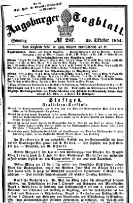 Augsburger Tagblatt Sonntag 29. Oktober 1854