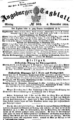 Augsburger Tagblatt Montag 6. November 1854