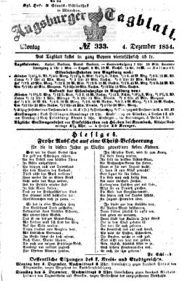 Augsburger Tagblatt Montag 4. Dezember 1854