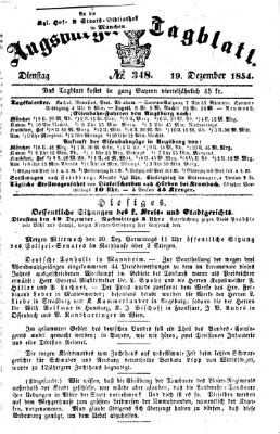 Augsburger Tagblatt Dienstag 19. Dezember 1854