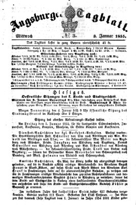 Augsburger Tagblatt Mittwoch 3. Januar 1855