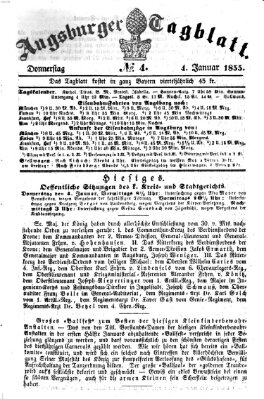 Augsburger Tagblatt Donnerstag 4. Januar 1855