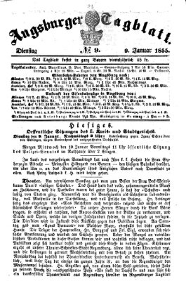 Augsburger Tagblatt Dienstag 9. Januar 1855