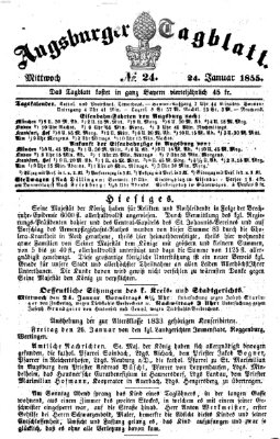 Augsburger Tagblatt Mittwoch 24. Januar 1855