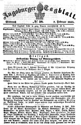 Augsburger Tagblatt Mittwoch 7. Februar 1855