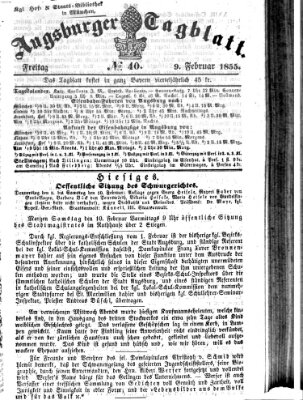 Augsburger Tagblatt Freitag 9. Februar 1855