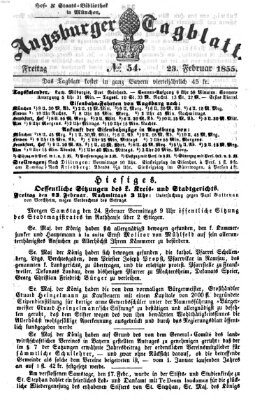 Augsburger Tagblatt Freitag 23. Februar 1855