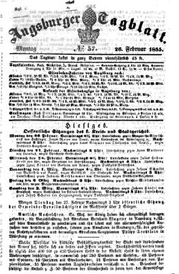 Augsburger Tagblatt Montag 26. Februar 1855