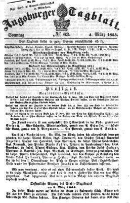 Augsburger Tagblatt Sonntag 4. März 1855