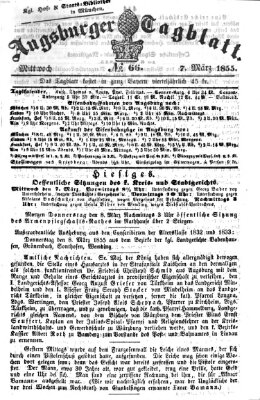 Augsburger Tagblatt Mittwoch 7. März 1855