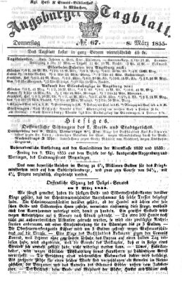 Augsburger Tagblatt Donnerstag 8. März 1855