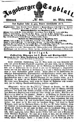 Augsburger Tagblatt Mittwoch 21. März 1855