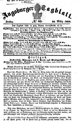 Augsburger Tagblatt Freitag 23. März 1855