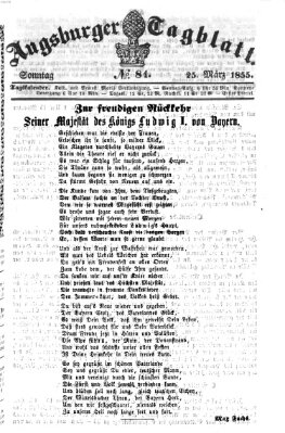 Augsburger Tagblatt Sonntag 25. März 1855