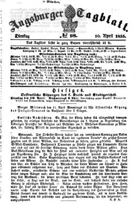 Augsburger Tagblatt Dienstag 10. April 1855