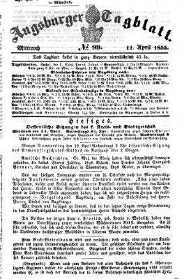 Augsburger Tagblatt Mittwoch 11. April 1855