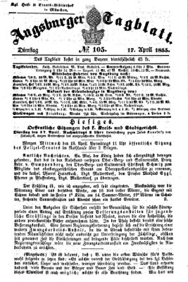 Augsburger Tagblatt Dienstag 17. April 1855