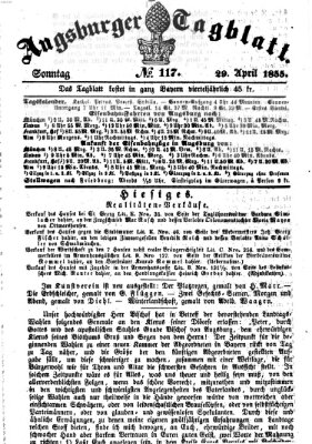 Augsburger Tagblatt Sonntag 29. April 1855