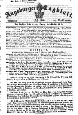 Augsburger Tagblatt Montag 30. April 1855