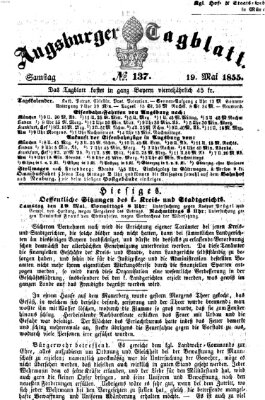 Augsburger Tagblatt Samstag 19. Mai 1855