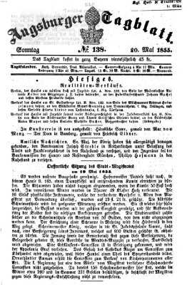 Augsburger Tagblatt Sonntag 20. Mai 1855