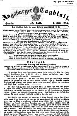 Augsburger Tagblatt Samstag 2. Juni 1855