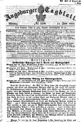 Augsburger Tagblatt Montag 11. Juni 1855