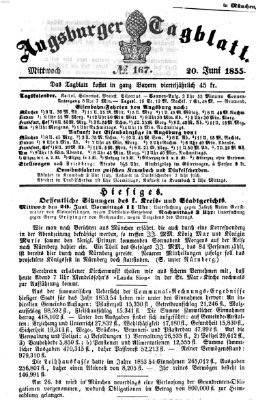 Augsburger Tagblatt Mittwoch 20. Juni 1855