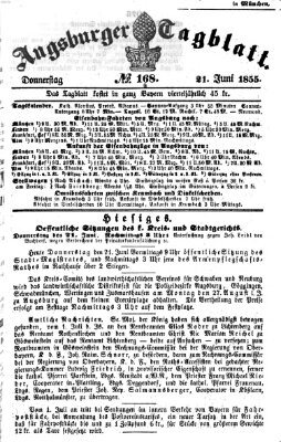 Augsburger Tagblatt Donnerstag 21. Juni 1855