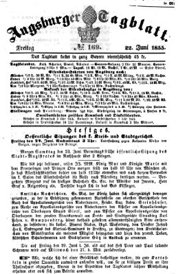 Augsburger Tagblatt Freitag 22. Juni 1855