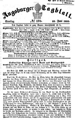Augsburger Tagblatt Samstag 23. Juni 1855