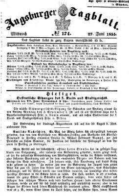 Augsburger Tagblatt Mittwoch 27. Juni 1855