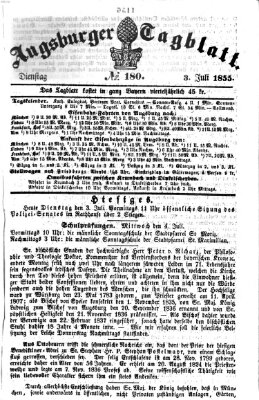 Augsburger Tagblatt Dienstag 3. Juli 1855