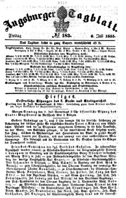 Augsburger Tagblatt Freitag 6. Juli 1855