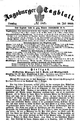 Augsburger Tagblatt Dienstag 10. Juli 1855