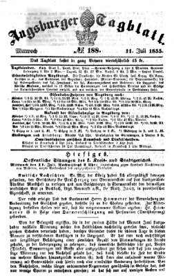 Augsburger Tagblatt Mittwoch 11. Juli 1855