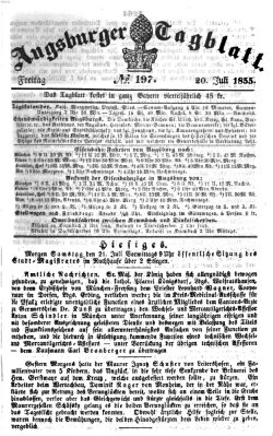 Augsburger Tagblatt Freitag 20. Juli 1855