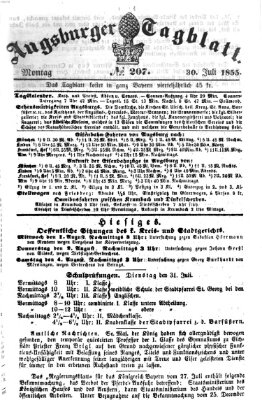 Augsburger Tagblatt Montag 30. Juli 1855