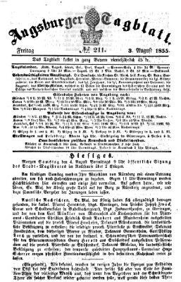 Augsburger Tagblatt Freitag 3. August 1855