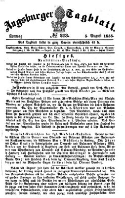 Augsburger Tagblatt Sonntag 5. August 1855