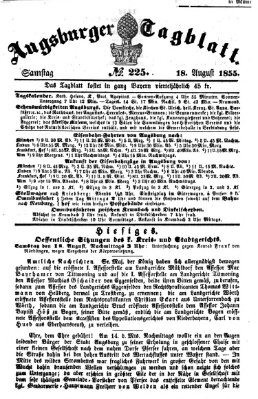 Augsburger Tagblatt Samstag 18. August 1855