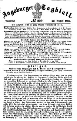 Augsburger Tagblatt Mittwoch 22. August 1855