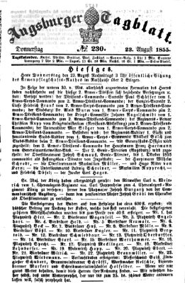 Augsburger Tagblatt Donnerstag 23. August 1855