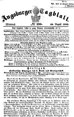 Augsburger Tagblatt Mittwoch 29. August 1855