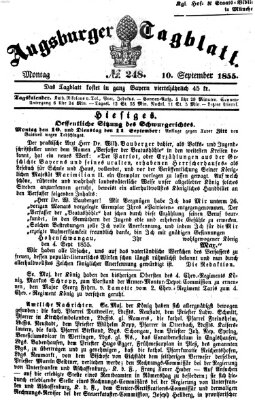 Augsburger Tagblatt Montag 10. September 1855