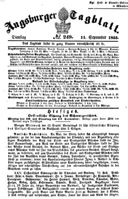 Augsburger Tagblatt Dienstag 11. September 1855