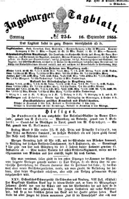 Augsburger Tagblatt Sonntag 16. September 1855